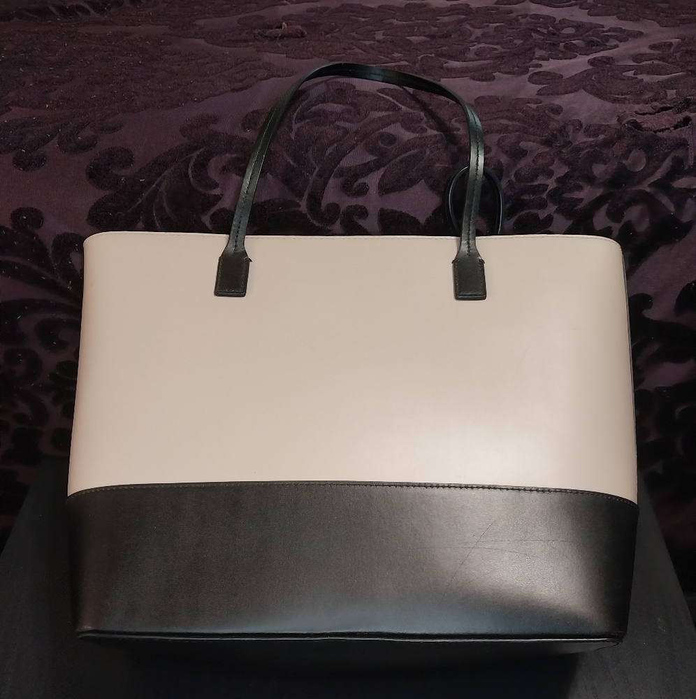 Kate Spade New York Wright Place Karla  Two-Tone Black and Pink Tote - Picture 4 of 8